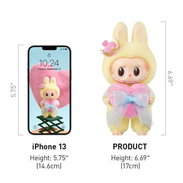 Pop Mart Labubu Let's Checkmate Plush Doll Vinyl Face Toy Size