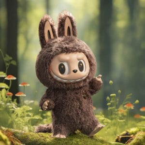Front view of the large 58cm Zimomo I Found You plush toy in its iconic pose