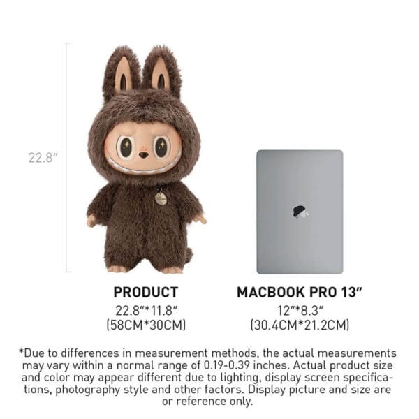 Close-up on the expressive, interchangeable starry eyes of the Zimomo I Found You plush toy 58cm size