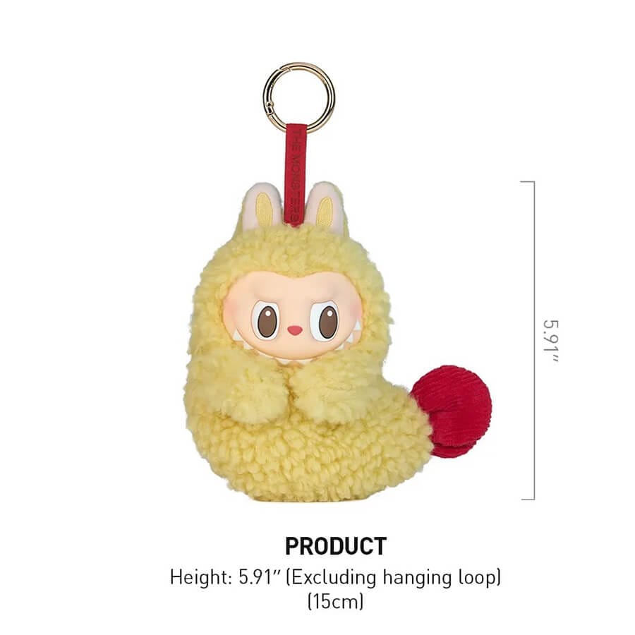 POPMART Labubu Wacky Mart Earphone Case The Monsters Tempura Fried Shrimp Design Item Size