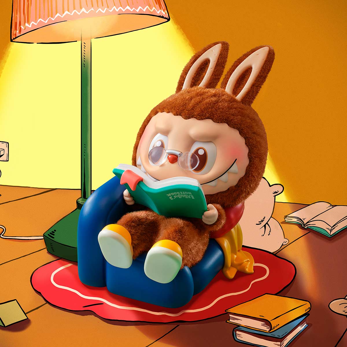 POPMART Labubu 1:00 A.M. Figures The Monsters Blind Box, 1 Set (10 Boxes) 5 POPMART Labubu 1:00 A.M. Figures Blind Box - Reading Time