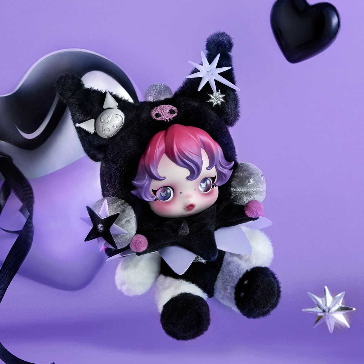 SkullPanda x Kuromi Plush Pendant Doll
