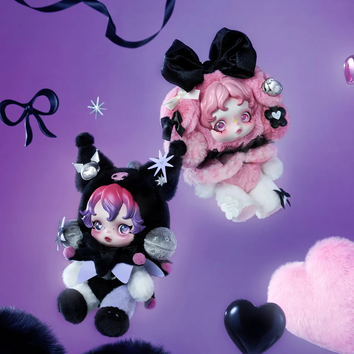 POP MART SkullPanda x Kuromi Plush Pendant Doll Toy | Zebraup
